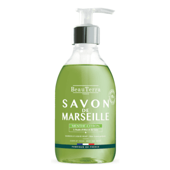 BEAUTERRA Марсельское жидкое мыло с мятой и лимоном, 300 мл