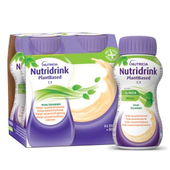 NUTRICIA NUTRIDRINK PLANTBASE со вкусом манго и маракуйи, 4 шт., 200 мл