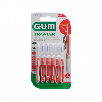 GUM межзубная щётка TRAV-LER, 0, 8 мм, 6 шт.