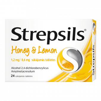 STREPSILS HONEY & LEMON 1,2 пастилки мг/0,6 мг, N24