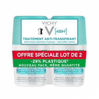 VICHY dezodorants - rullītis ar antiperspirējošu darbību ANTI-TRACE 48H, 2 gab., 50 ml