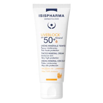 ISISPHARMA тонирующий минеральный фильтрующий крем SPF50+ UVEBLOCK MINERAL TINTED, 40 мл