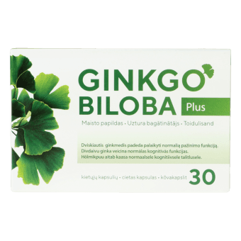 GINKGO BILOBA PLUS kapsulas, 30 gab.