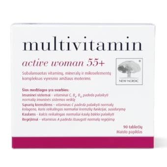 NEW NORDIC Multivitamin active woman 55+, 90 таблетки