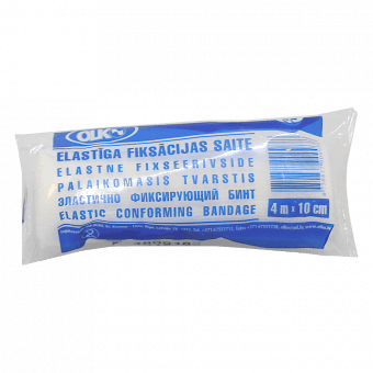 OLKO elastīga fiksācijas saite, 4m x 10cm, 1 gab.