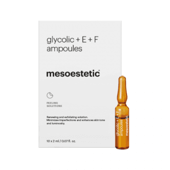 MESOESTETIC glikolskābes ampulas ar E un F vitamīniem GLYCOLIC, 10 gab., 2 ml