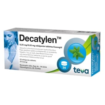 DECATYLEN 0,25 мг/0,03 мг сосательные таблетки, N20