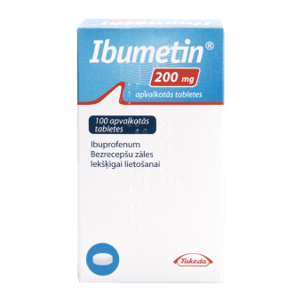 IBUMETIN 200 mg apvalkotās tabletes, N100
