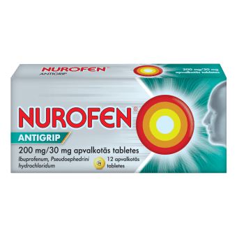 NUROFEN ANTIGRIP таблетки в оболочке 200 мг/30 мг, N12