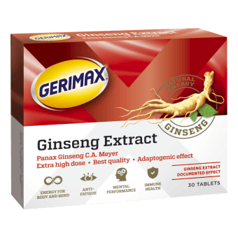 GERIMAX GINSENG tabletes, 30 gab.