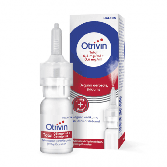 OTRIVIN TOTAL 0,5 mg/ml + 0,6 mg/ml deguna aerosols, 10 ml