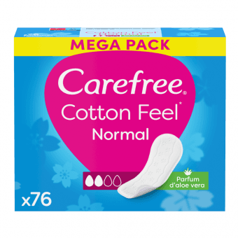 CAREFREE ikdienas ieliktnīši COTTON FEEL NORMAL ALOE, 76 gab.