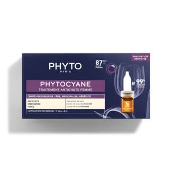 PHYTO līdzeklis pret matu izkrišanu sievietēm PHYTOCYANE PROGRESSIVE, 12 gab., 5 ml