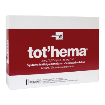 TOTHEMA 5 mg/0,133 mg/0,07 mg/ml šķīdums, ampulas, N20