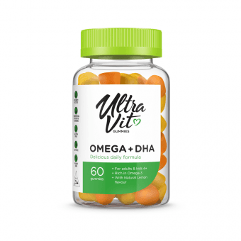 ULTRAVIT GUMMIES OMEGA + DHA, 60 pastilas