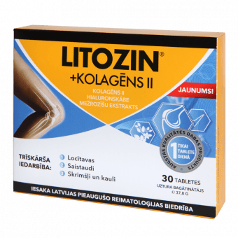 LITOZIN + KOLAGĒNS II, tabletes, 30 gab.