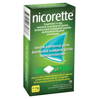 NICORETTE 4 мг лечебная жевательная резинка FRESHMINT, N30