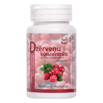 DZĒRVEŅU KONCENTRĀTS ar C un E vitamīniem, 60 kapsulas
