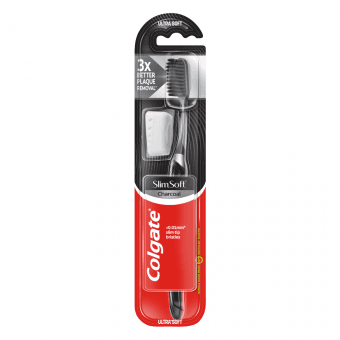 COLGATE зубная щётка SLIM SOFT CHARCOAL + CUP, 1 шт.