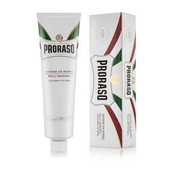 PRORASO мыло для бритья, в тюбике SENSITIVE GREEN TEA, 150 мл