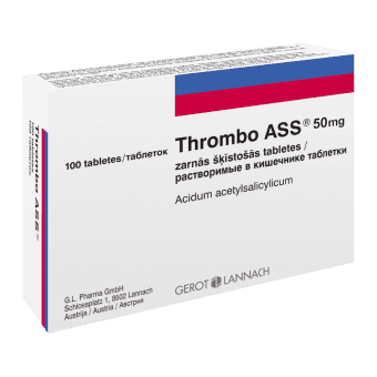 THROMBO ASS 50 мг таблетки растворяющиеся в кишечнике, N100