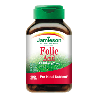 JAMIESON FOLIC ACID 1 мг, таблетки, 100 шт.