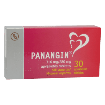 PANANGIN 316 mg/280 mg apvalkotās tabletes, N30