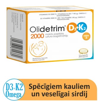 OLIDETRIM OMEGA 2000 D3+K2, 30 капсулы