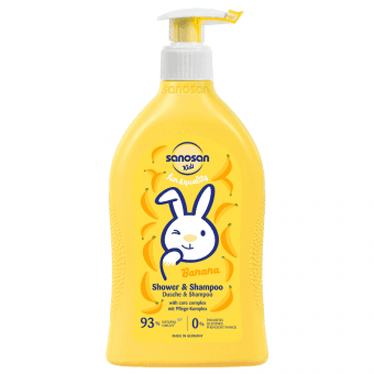 SANOSAN mazgāšanas līdzeklis matiem un ķermenim BANANA, 400 ml