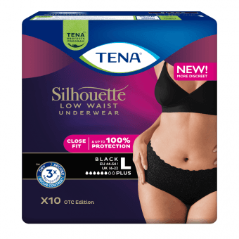 TENA biksītes SILLHOUETTE PANTS PLUS NOIR L, 10 gab.