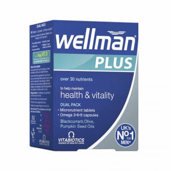 WELLMAN PLUS OMEGA 3-6-9, 28 tabletes un 28 kapsulas