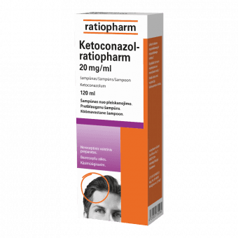 KETOCONAZOL-RATIOPHARM 20 mg/ml šampūns, 120 ml