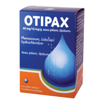 OTIPAX 40 mg/10 mg/g ausu pilieni, 16 g