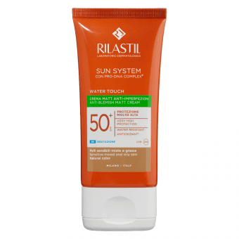RILASTIL krēms saules aizsardzībai sejai SUN SYSTEM WATER TOUCH MATT SPF 50+, 50 ml
