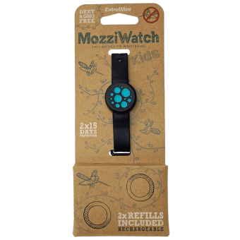 MOZZIWATCH aproce pret ērcēm un citiem kukaiņiem, zila, KIDS, 1 шт.