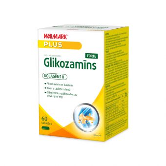 WALMARK GLIKOZAMĪNS FORTE + kolagēns II, 60 tabletes