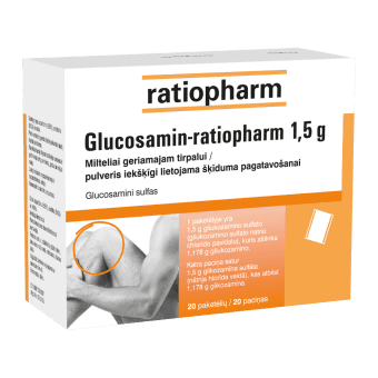 GLUCOSAMIN-RATIOPHARM 1,5 g pulveris, N20