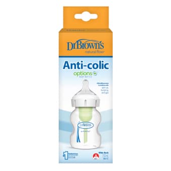 BROWN'S соска для бутылочки с широким горлышком OPTIONS+, 150 мл+Маленькая щеточка для чистки.