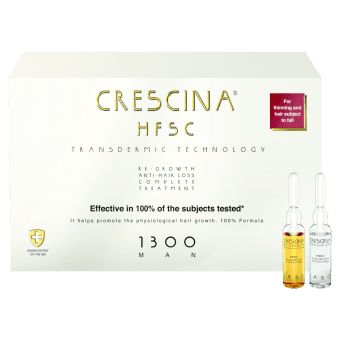 CRESCINA TRANSDERMIC ampulas pret matu izkrišanu 1300, vīriešiem, 20 ampulas