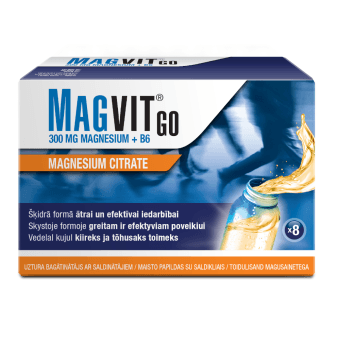 MAGVIT GO цитрат магния 300mg, 30мг, 8 шт.