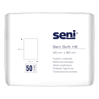 SENI SOFT HE absorbējošie palagi, 40x60 cm, 50 gab.