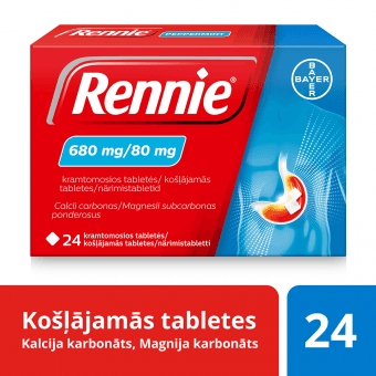 RENNIE 680 mg/80 mg košļājamās tabletes, N24