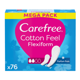 CAREFREE ikdienas ieliktnīši FLEXIFORM FRESH, 76 gab.