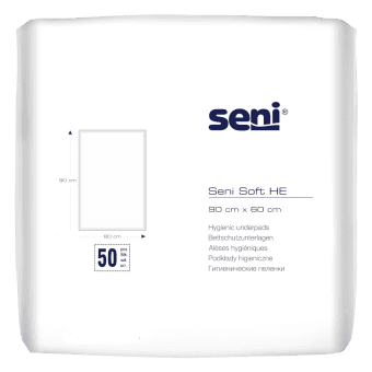 SENI SOFT HE absorbējošie palagi, 90x60 cm, 50 gab.