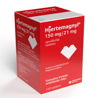 HJERTEMAGNYL 150 mg/21 mg apvalkotās tabletes, N100