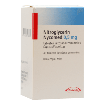 NITROGLYCERIN NYCOMED 0,5 мг таблетки ,N40