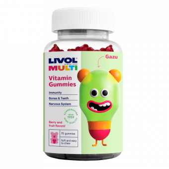 LIVOL MULTI витаминные мишки,, 75 желейные мишки