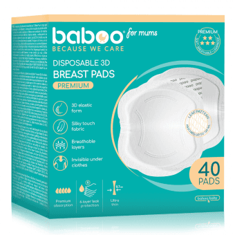 BABOO zīdīšanas krūštura ieliktņi Premium, 40 gab.