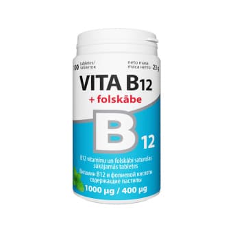 VITA B12 + folskābe 1000 µg/400 µg, 100 tabletes