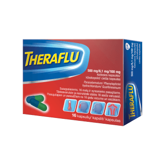THERAFLU 500 мг/6,1 мг/100 мг твердые капсулы, N16